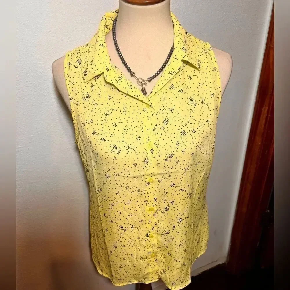 NEOT Banana Republic Sleeveless Button Down Top Size MP #16
